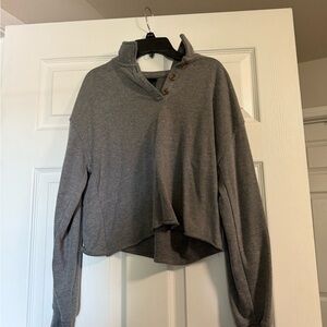 Wild Fable Gray Button-Up Sweater